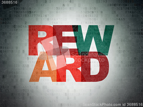 Image of Finance concept: Reward on Digital Paper background