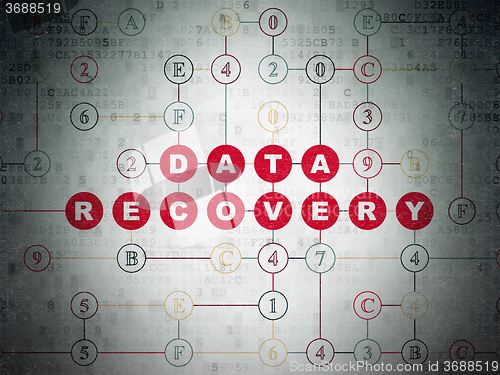 Image of Information concept: Data Recovery on Digital Paper background