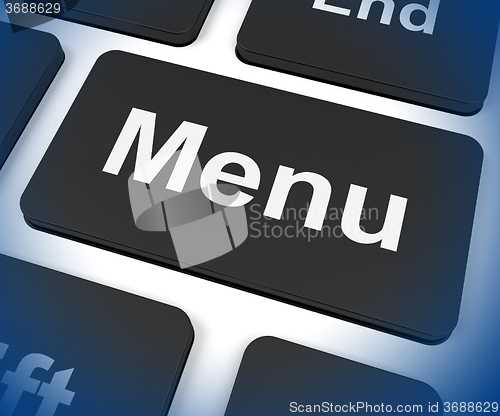 Image of Menu Keys Shows Ordering Food Menus Online