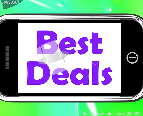 Image of Best Deals On Phone Shows Promotion Offer Or Discount