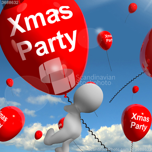 Image of Xmas Party Balloons Show Christmas Celebration and  Festivity