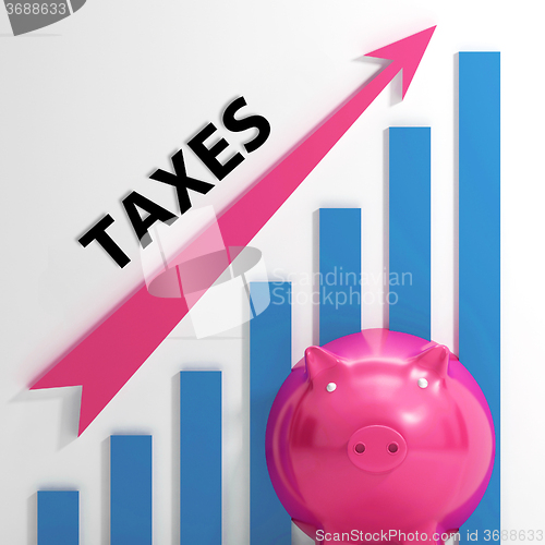 Image of Taxes Graph Shows Increase In Taxes And Tariffs