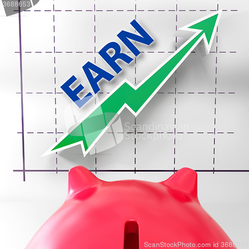 Image of Earn Graph Means Rising Income Gain And Profits