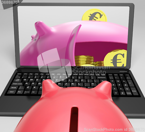 Image of Piggy Vault With Coins Shows Banking Insurance