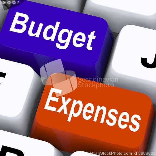 Image of Budget Expenses Keys Show Company Accounts And Budgeting