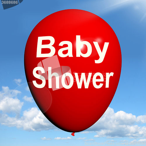 Image of Baby Shower Balloon Shows Cheerful Festivities and Parties