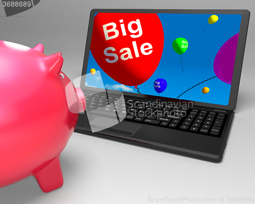 Image of Big Sale On Laptop Shows Closeouts