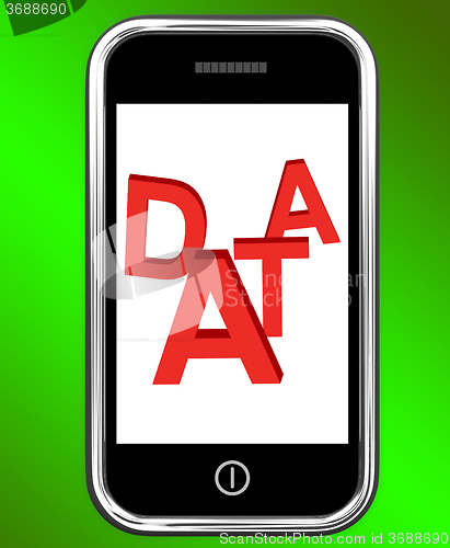 Image of Data On Phone Shows Facts Information Knowledge