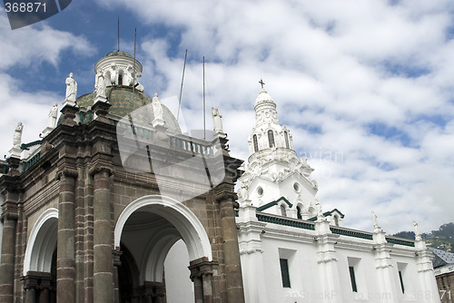 Image of cathedral on plaza grande quito ecuador