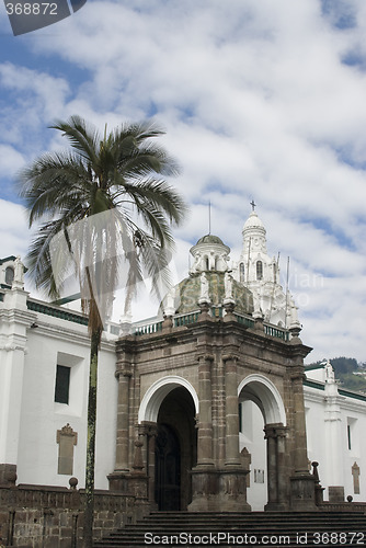 Image of cathedral on plaza grande quito ecuador