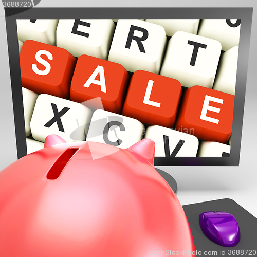 Image of Sale Keys On Monitor Showing Special Promotions