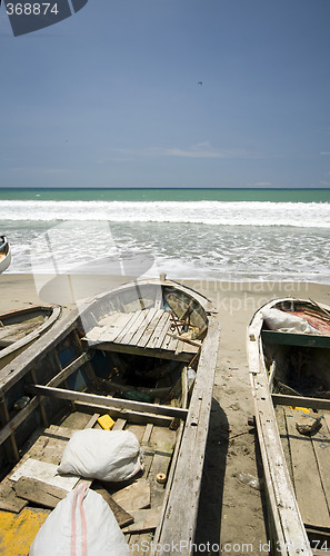 Image of fishing boats on the pacific ocean ecuador