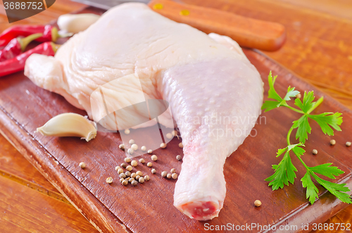 Image of raw chicken leg