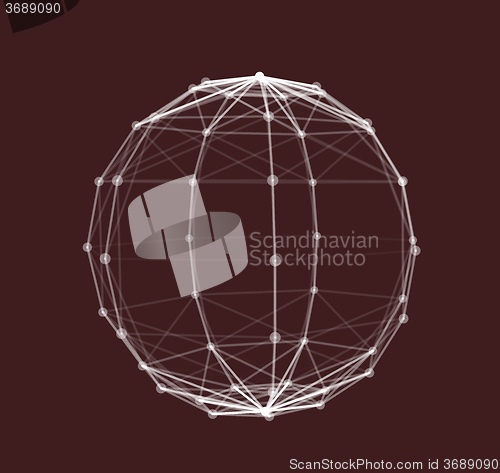 Image of Wireframe Polygonal Element vector illustration