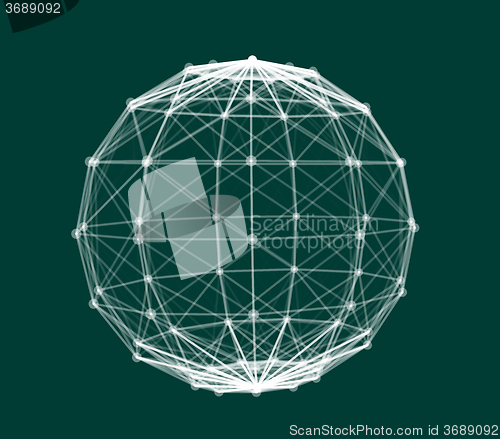 Image of Wireframe Polygonal Element vector illustration