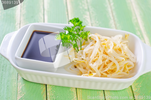 Image of sprouts and soy sauce