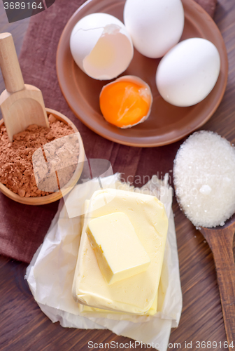 Image of ingredients for brownie