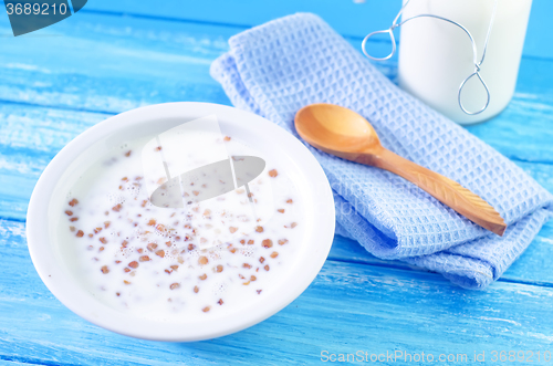 Image of buckwheat with milk
