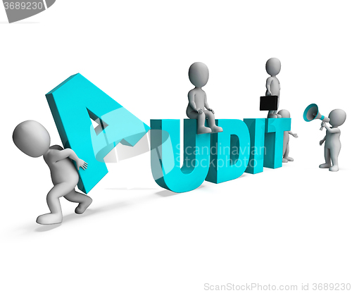 Image of Audit Characters Shows Auditors Auditing Or Scrutiny