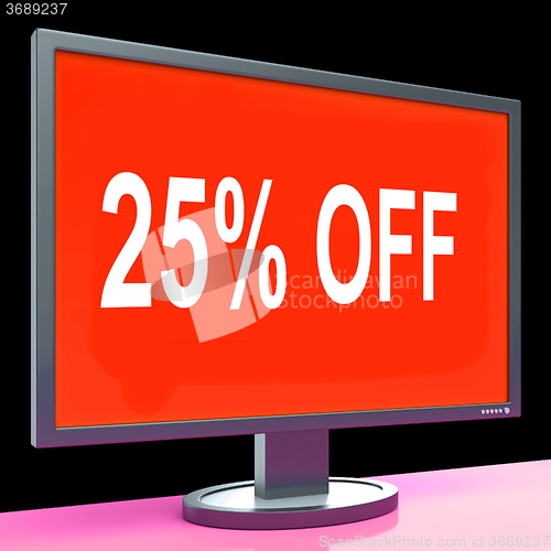 Image of Twenty Five Percent Off Monitor Means Discount Or Sale Online