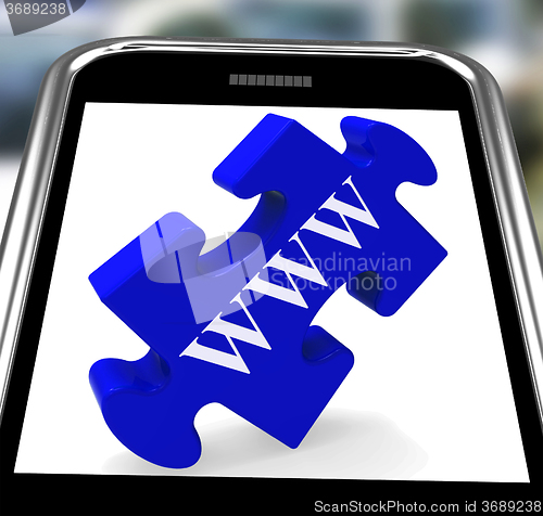 Image of WWW Smartphone Means Internet Network And Websites