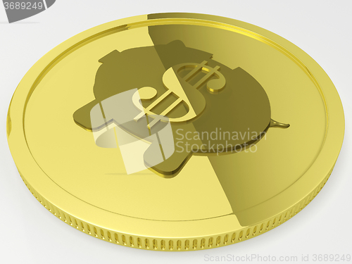 Image of Dollar Piggy Coin Showing American Currency