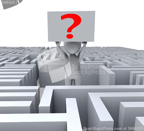 Image of Question In Maze Shows Confusion