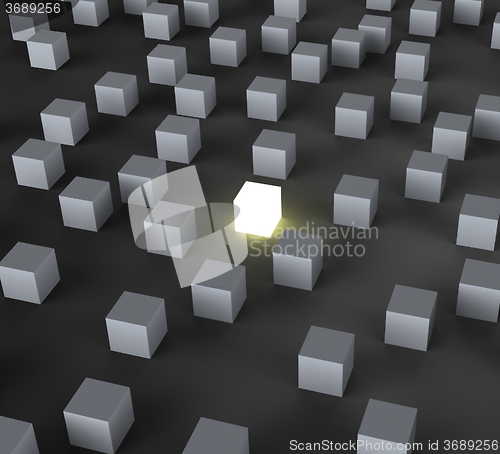 Image of Unique Illuminated Block Shows Standing Out