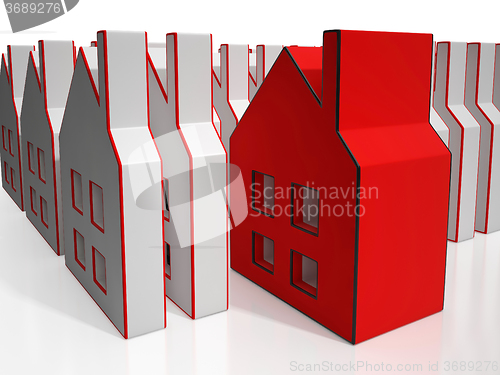 Image of House Icons Showing Real Estate