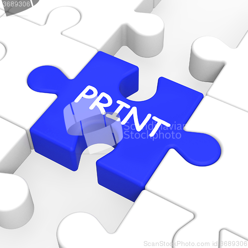 Image of Print Key Shows Printer Printing Or Printout
