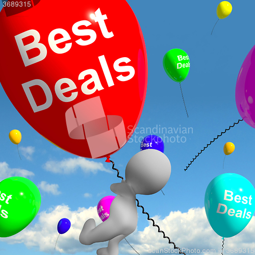 Image of Best Deals Balloons Represents Bargains Or Discounts