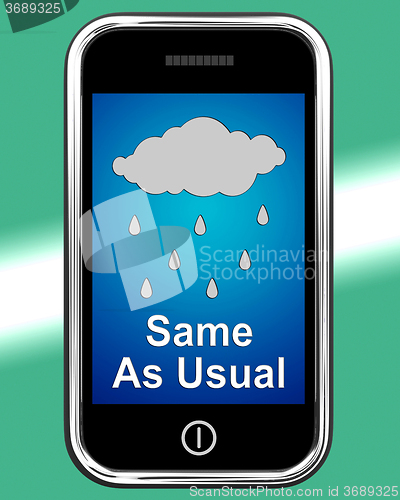 Image of Same As Usual On Phone Means No Change In The Weather