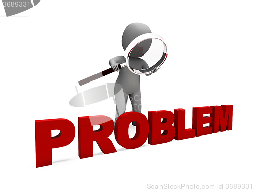 Image of Problem Character Means Difficulty Dispute Or Trouble