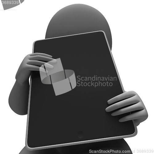 Image of Tablet Computer Showing Touchpad Multimedia