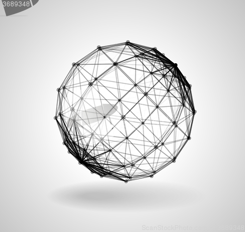 Image of Wireframe Polygonal Element vector illustration