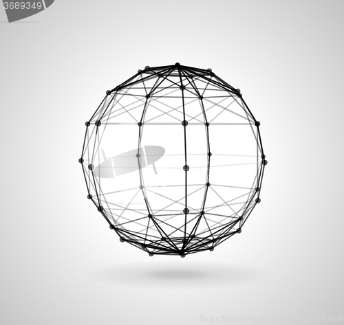 Image of Wireframe Polygonal Element vector illustration