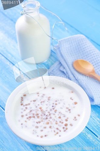 Image of buckwheat with milk