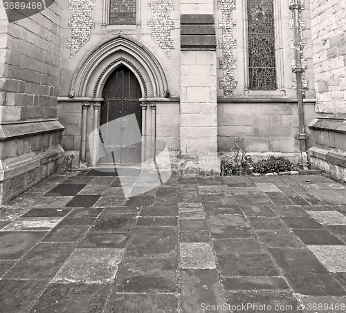 Image of door southwark  cathedral in london england old  construction an