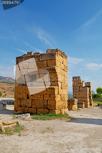 Image of and the roman temple history pamukkale    old construction in as