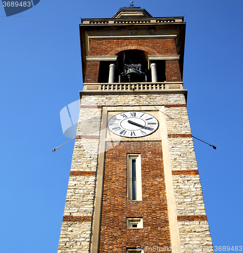 Image of in gorla  old abstract    italy   the   wall    tower bell sunny