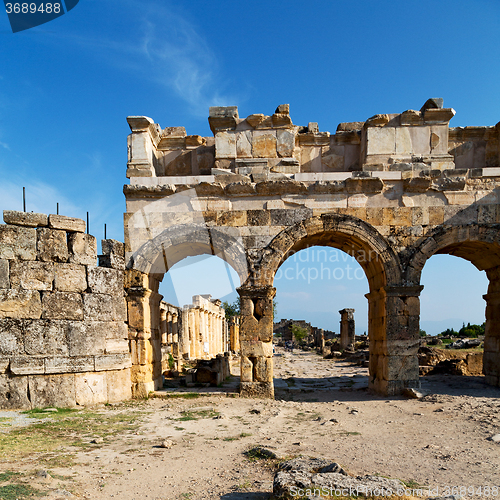 Image of and the roman temple history pamukkale    old construction in as