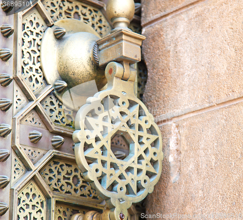 Image of knocker in morocco africa old and history