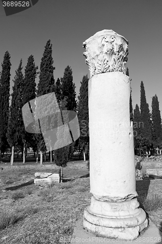 Image of and the roman temple history pamukkale    old construction in as