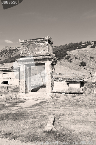 Image of and the roman temple history pamukkale    old construction in as