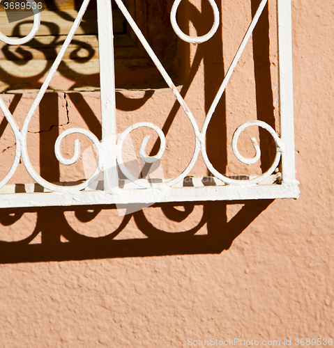 Image of  window in morocco africa and old construction wal brick histori