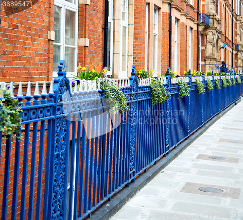 Image of old window in europe london  red brick wall     and      histori