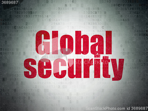 Image of Safety concept: Global Security on Digital Paper background