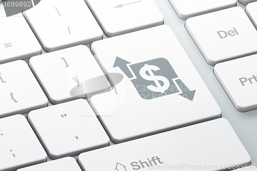 Image of Business concept: Finance on computer keyboard background