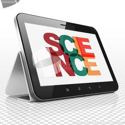 Image of Science concept: Tablet Computer with Science on  display