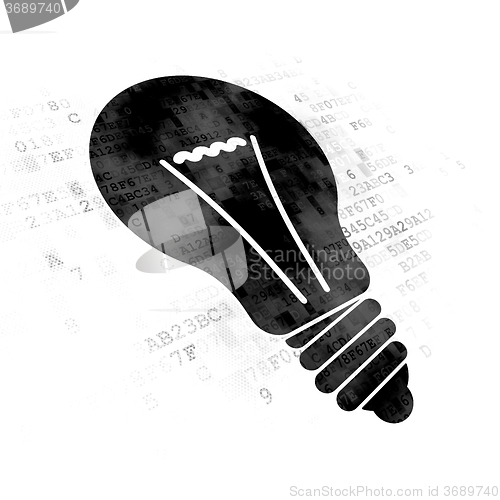 Image of Business concept: Light Bulb on Digital background